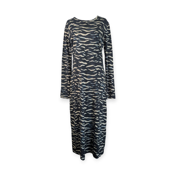 Munthe Russeo Wave-Print Midi-Dress Sz 6 / 38 - Picture 2 of 7